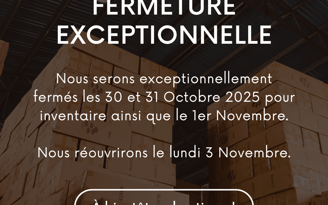 Fermeture pour inventaire !